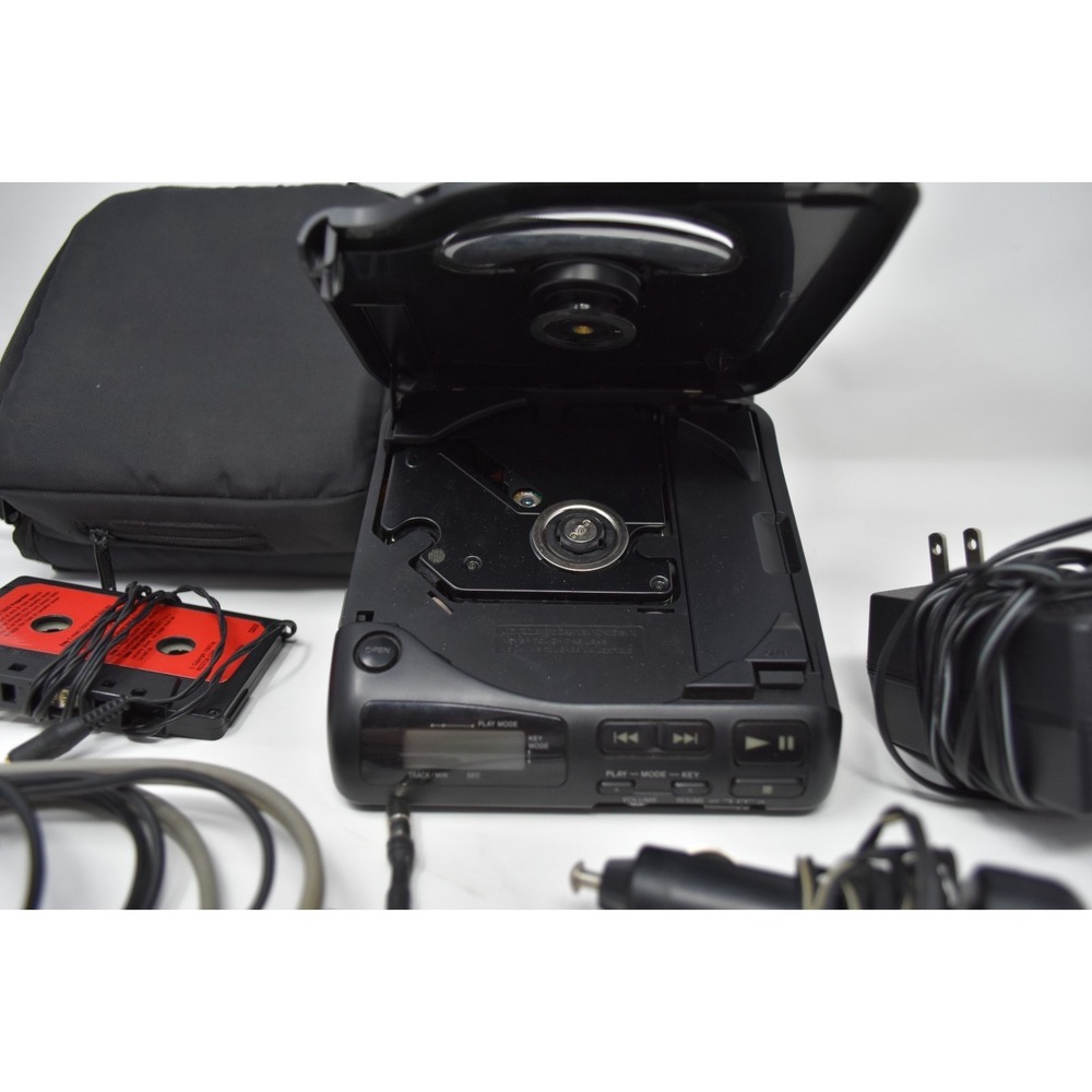 Vintage Sony D-180K Car Discman Portable CD Player Complete Kit Case Adapter - Picture 6 of 10